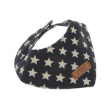 Maxbell Maxbell Cute Peach Type Star Pettern Dog And Cat Cotton Collor Saliva Towel-Blue (S)