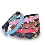 Maxbell Maxbell Adjustable PU Leather Pet Puppy Dog Collar Safety Neck Buckle Strap  S Blue