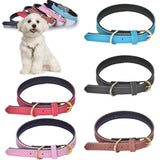 Maxbell Maxbell Adjustable PU Leather Pet Puppy Dog Collar Safety Neck Buckle Strap  S Blue