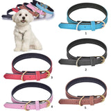 Maxbell Maxbell Adjustable PU Leather Pet Puppy Dog Collar Safety Neck Buckle Strap  S Blue