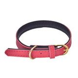 Maxbell Maxbell Adjustable PU Leather Pet Puppy Dog Collar Safety Neck Buckle Strap  S Red