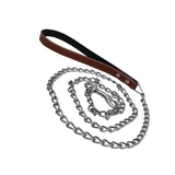 Maxbell Maxbell Pet Harness Dog Leather Iron Chain Safety Noctilucent Pet Supply Brown