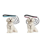 Maxbell Maxbell Pet Harness Dog Leather Iron Chain Safety Noctilucent Pet Supply Pink