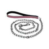 Maxbell Maxbell Pet Harness Dog Leather Iron Chain Safety Noctilucent Pet Supply Pink