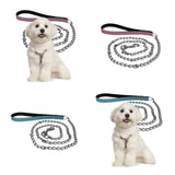 Maxbell Maxbell Pet Harness Dog Leather Iron Chain Safety Noctilucent Pet Supply Pink