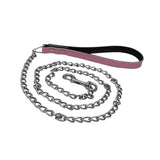 Maxbell Maxbell Pet Harness Dog Leather Iron Chain Safety Noctilucent Pet Supply Pink