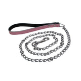 Maxbell Maxbell Pet Harness Dog Leather Iron Chain Safety Noctilucent Pet Supply Pink