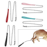 Maxbell Maxbell Pet Harness Dog Leather Iron Chain Safety Noctilucent Pet Supply Pink