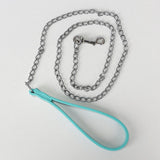 Maxbell Maxbell Pet Harness Dog Leather Iron Chain Safety Noctilucent Pet Supply Blue