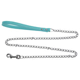 Maxbell Maxbell Pet Harness Dog Leather Iron Chain Safety Noctilucent Pet Supply Blue