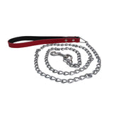 Maxbell Maxbell Pet Harness Dog Leather Iron Chain Safety Noctilucent Pet Supply Red