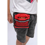Maxbell Maxbell Dog Treat Pouch Snack Bag Feed Bait Mesh Pouch with Training Clicker Red