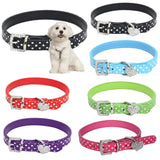 Maxbell Maxbell Adjustable Pet Dog Cat Collar Puppy Neck Collar Metal Buckle PU Material M