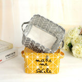 Maxbell 2x Cute Reusable Square Storage Basket Laundry Bin Home Organiser Makeup Box