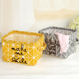 Maxbell 2x Cute Reusable Square Storage Basket Laundry Bin Home Organiser Makeup Box