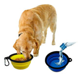 Maxbell Maxbell Pet Dog Portable Silicone Collapsible Travel Feeding Bowl Water Dish Feeder Pink