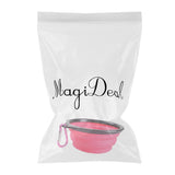 Maxbell Maxbell Pet Dog Portable Silicone Collapsible Travel Feeding Bowl Water Dish Feeder Pink