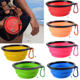 Maxbell Maxbell Pet Dog Portable Silicone Collapsible Travel Feeding Bowl Water Dish Feeder Pink