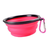 Maxbell Maxbell Pet Dog Portable Silicone Collapsible Travel Feeding Bowl Water Dish Feeder Pink