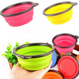 Maxbell Maxbell Pet Dog Portable Silicone Collapsible Travel Feeding Bowl Water Dish Feeder Pink