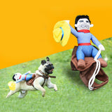 Maxbell Maxbell Cute Pet Fancy Dress Western Cowboy Rider Knight Cosplay Costume-S,M,L,XL S