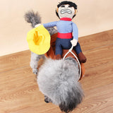 Maxbell Maxbell Cute Pet Fancy Dress Western Cowboy Rider Knight Cosplay Costume-S,M,L,XL S