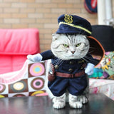 Maxbell Maxbell Cute Pet Fancy Jumpsuit Police Cosplay Costume Party Clothes with Hat S