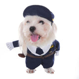 Maxbell Maxbell Cute Pet Fancy Jumpsuit Police Cosplay Costume Party Clothes with Hat S