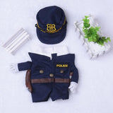 Maxbell Maxbell Cute Pet Fancy Jumpsuit Police Cosplay Costume Party Clothes with Hat S