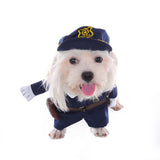 Maxbell Maxbell Cute Pet Fancy Jumpsuit Police Cosplay Costume Party Clothes with Hat S