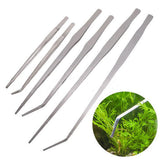 Maxbell Stainless Steel Aquarium Tank Plant Aquascaping Kit Elbow Scissors Tweezer