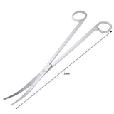 Maxbell Stainless Steel Aquarium Tank Plant Aquascaping Kit Elbow Scissors Tweezer