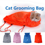 Maxbell Pet Supplies Cat Grooming Bathing Shower Nails Clipping Feeding Restraint Mesh Design Bag Grey L