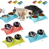 Maxbell Maxbell Stainless Steal Pet Food Water Dish Portable Puppy Cat Feeding Bowl Blue