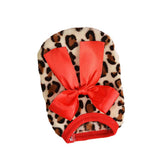 Maxbell Maxbell Two Colors Leopard Design Coral Fleece Puppy Clothes Pet Dress Vest 8# Red