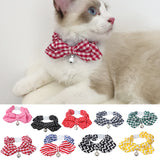 Maxbell Maxbell Pet Dog Cat Kitten Fashionable Bell Charms Collar Necklace Pet Lovers Gift Pet Supplies Red Plaid Pattern Design