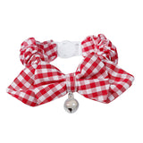 Maxbell Maxbell Pet Dog Cat Kitten Fashionable Bell Charms Collar Necklace Pet Lovers Gift Pet Supplies Red Plaid Pattern Design
