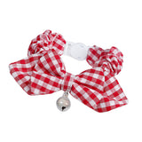 Maxbell Maxbell Pet Dog Cat Kitten Fashionable Bell Charms Collar Necklace Pet Lovers Gift Pet Supplies Red Plaid Pattern Design