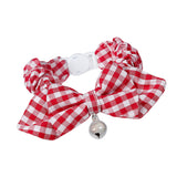 Maxbell Maxbell Pet Dog Cat Kitten Fashionable Bell Charms Collar Necklace Pet Lovers Gift Pet Supplies Red Plaid Pattern Design