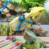 Maxbell Maxbell Adjustable Reptile Lizard Harness Leash Rope Light Soft Anti-bite Yellow