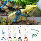 Maxbell Maxbell Adjustable Reptile Lizard Harness Leash Rope Light Soft Anti-bite Yellow