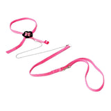 Maxbell Maxbell Adjustable Reptile Lizard Harness Leash Rope Light Soft Anti-bite Pink