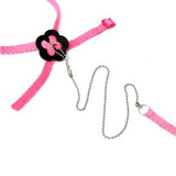 Maxbell Maxbell Adjustable Reptile Lizard Harness Leash Rope Light Soft Anti-bite Pink