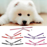 Maxbell Maxbell Bling Diamond Crystal Collar Pet Cat Dog Harness Chest Strap Lead Pink S