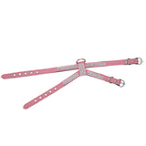 Maxbell Maxbell Bling Diamond Crystal Collar Pet Cat Dog Harness Chest Strap Lead Pink S