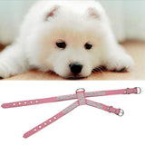 Maxbell Maxbell Bling Diamond Crystal Collar Pet Cat Dog Harness Chest Strap Lead Pink S
