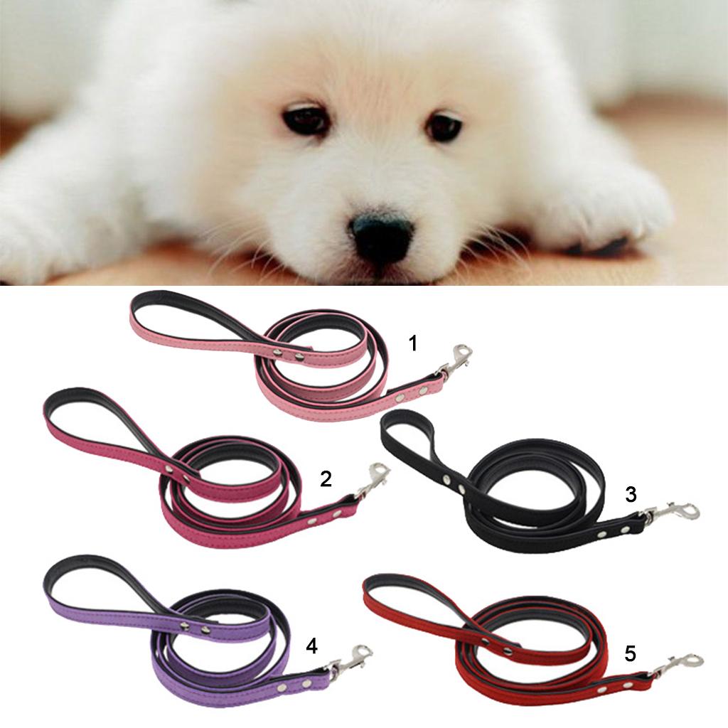 Maxbell Maxbell Dog Pet Leash Lead Flocking Leather Walking Soft Firm Comfortable Pink