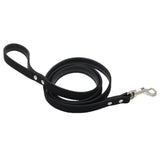Maxbell Maxbell Dog Pet Leash Lead Flocking Leather Walking Soft Firm Comfortable Black