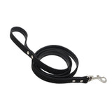 Maxbell Maxbell Dog Pet Leash Lead Flocking Leather Walking Soft Firm Comfortable Black