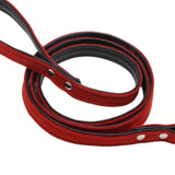 Maxbell Maxbell Dog Pet Leash Lead Flocking Leather Walking Soft Firm Comfortable Red